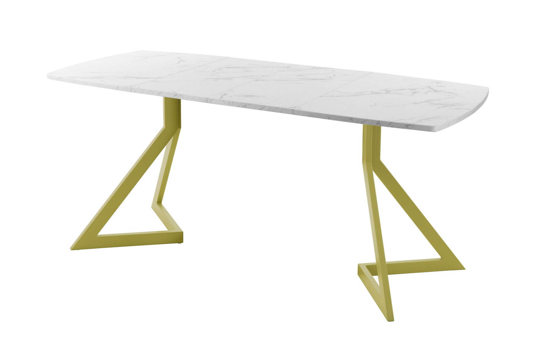 Обеденный стол AMC Elite (серии SLIM) / E20(1200) D6 (золото/Мрамор Кристалл)