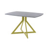 Обеденный стол AMC Elite (серии SLIM) / E20(1100) D6 (золото/Бетон Чикаго светло-серый)