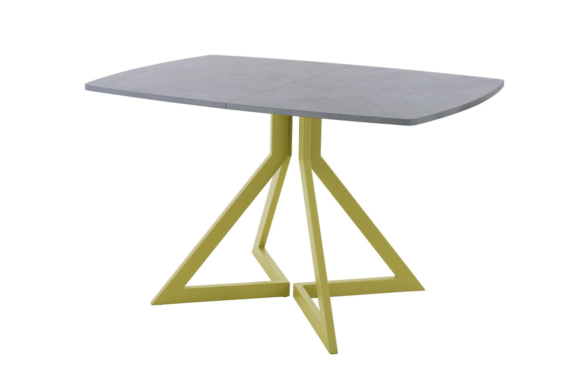 Обеденный стол AMC Elite (серии SLIM) / E20(1100) D6 (золото/Бетон Чикаго светло-серый)