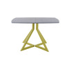 Обеденный стол AMC Elite (серии SLIM) / E20(1100) D6 (золото/Бетон Чикаго светло-серый)