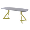 Обеденный стол AMC Elite (серии SLIM) / E20(1100) D6 (золото/Бетон Чикаго светло-серый)
