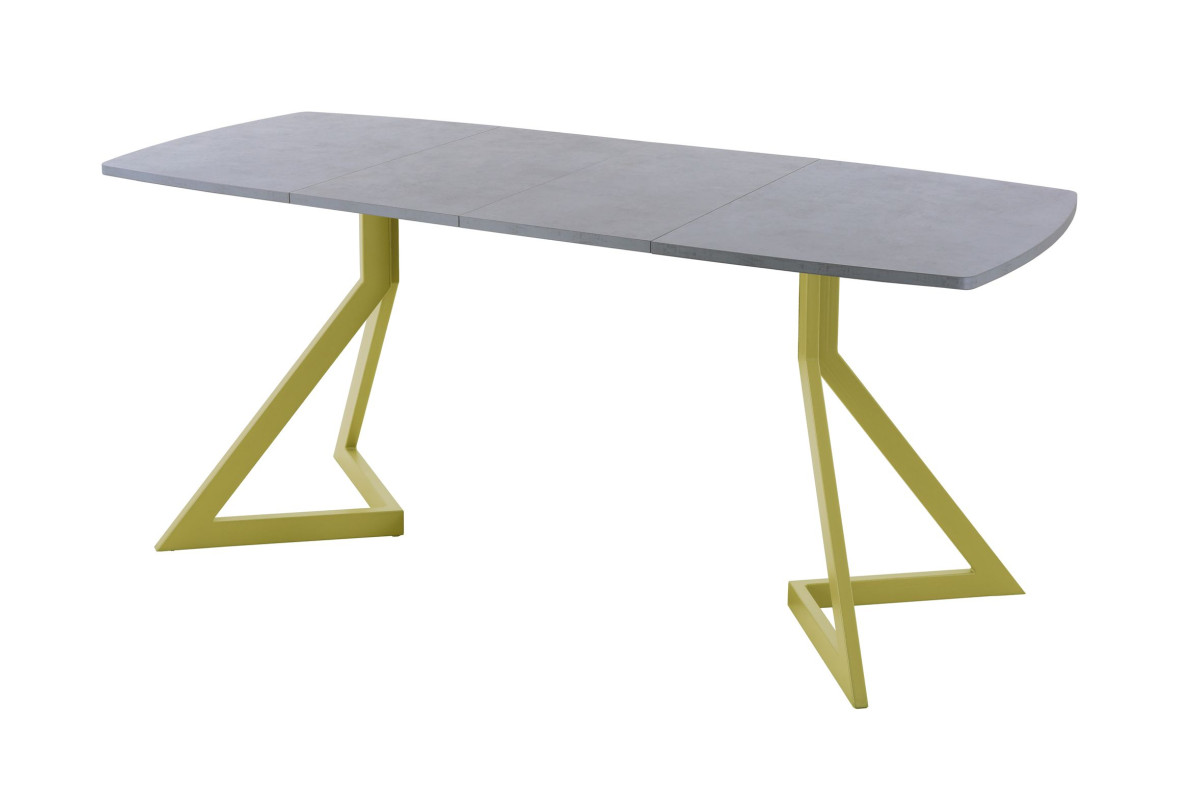 Обеденный стол AMC Elite (серии SLIM) / E20(1100) D6 (золото/Бетон Чикаго светло-серый)