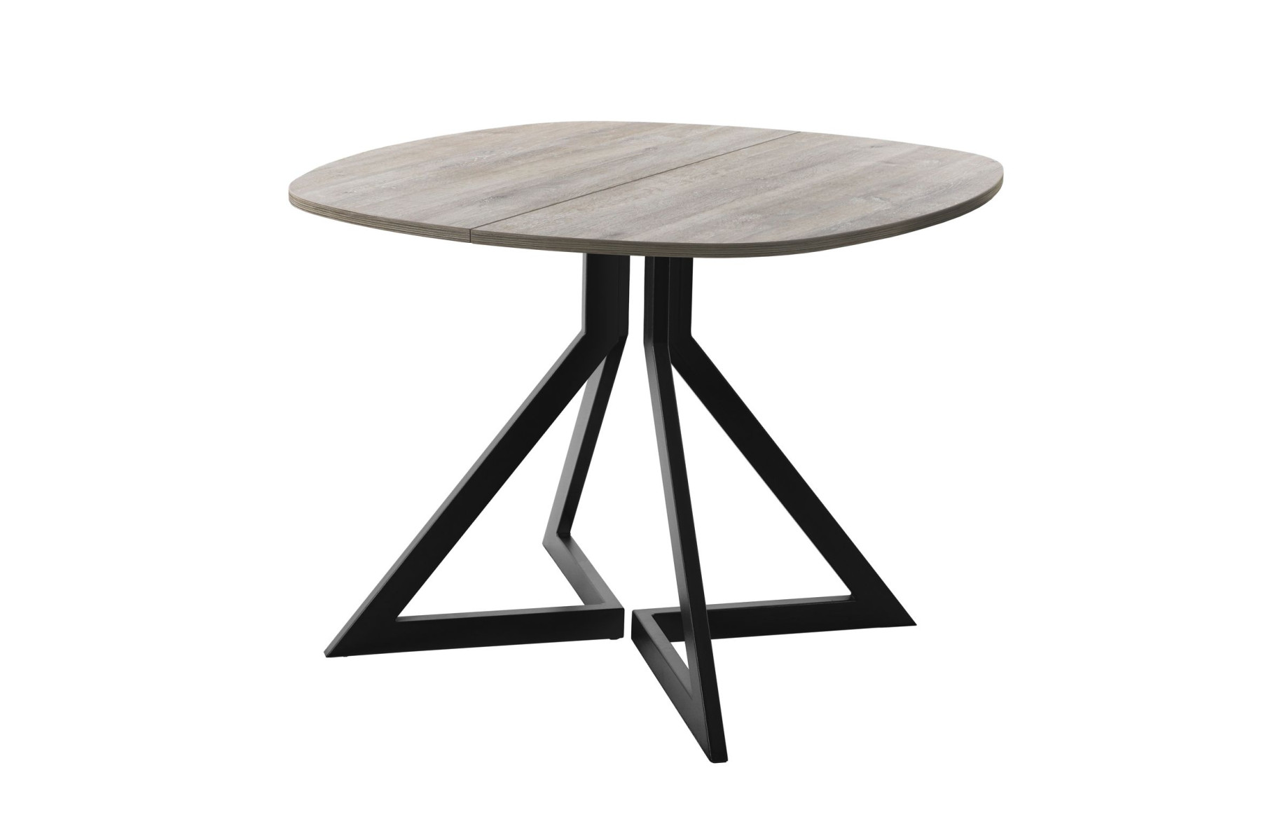 Обеденный стол AMC Elite (серии SLIM) / E20(800) D7 (черный/Дуб Уайт-Ривер песочно-бежевый)