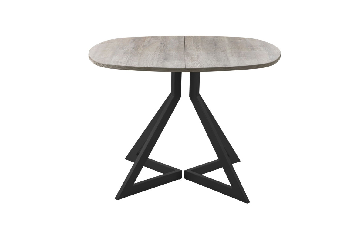 Обеденный стол AMC Elite (серии SLIM) / E20(800) D7 (черный/Дуб Уайт-Ривер песочно-бежевый)