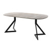 Обеденный стол AMC Elite (серии SLIM) / E20(800) D7 (черный/Дуб Уайт-Ривер песочно-бежевый)