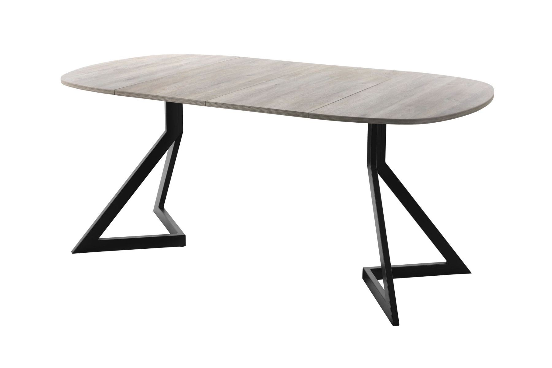 Обеденный стол AMC Elite (серии SLIM) / E20(800) D7 (черный/Дуб Уайт-Ривер песочно-бежевый)