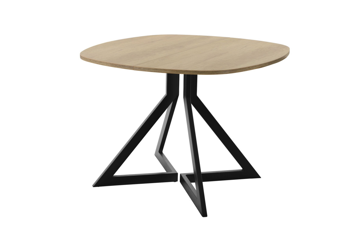 Обеденный стол AMC Elite (серии SLIM) / E20(900) D7 (черный/Дуб Небраска Натуральный)