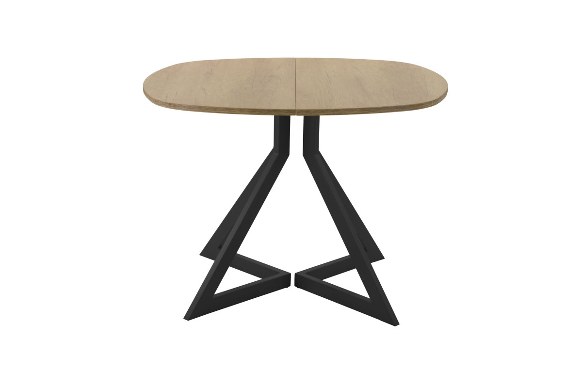 Обеденный стол AMC Elite (серии SLIM) / E20(900) D7 (черный/Дуб Небраска Натуральный)