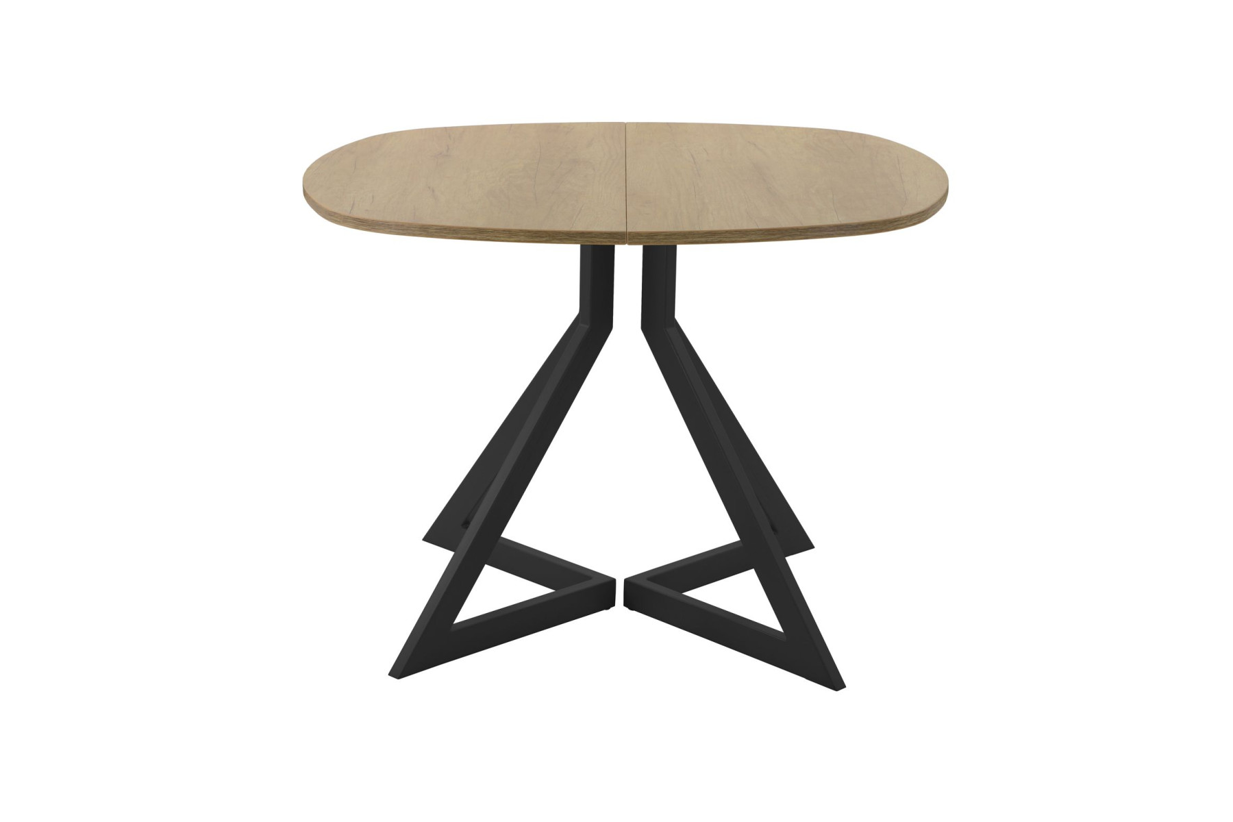 Обеденный стол AMC Elite (серии SLIM) / E20(900) D7 (черный/Дуб Небраска Натуральный)