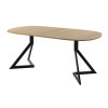 Обеденный стол AMC Elite (серии SLIM) / E20(900) D7 (черный/Дуб Небраска Натуральный)