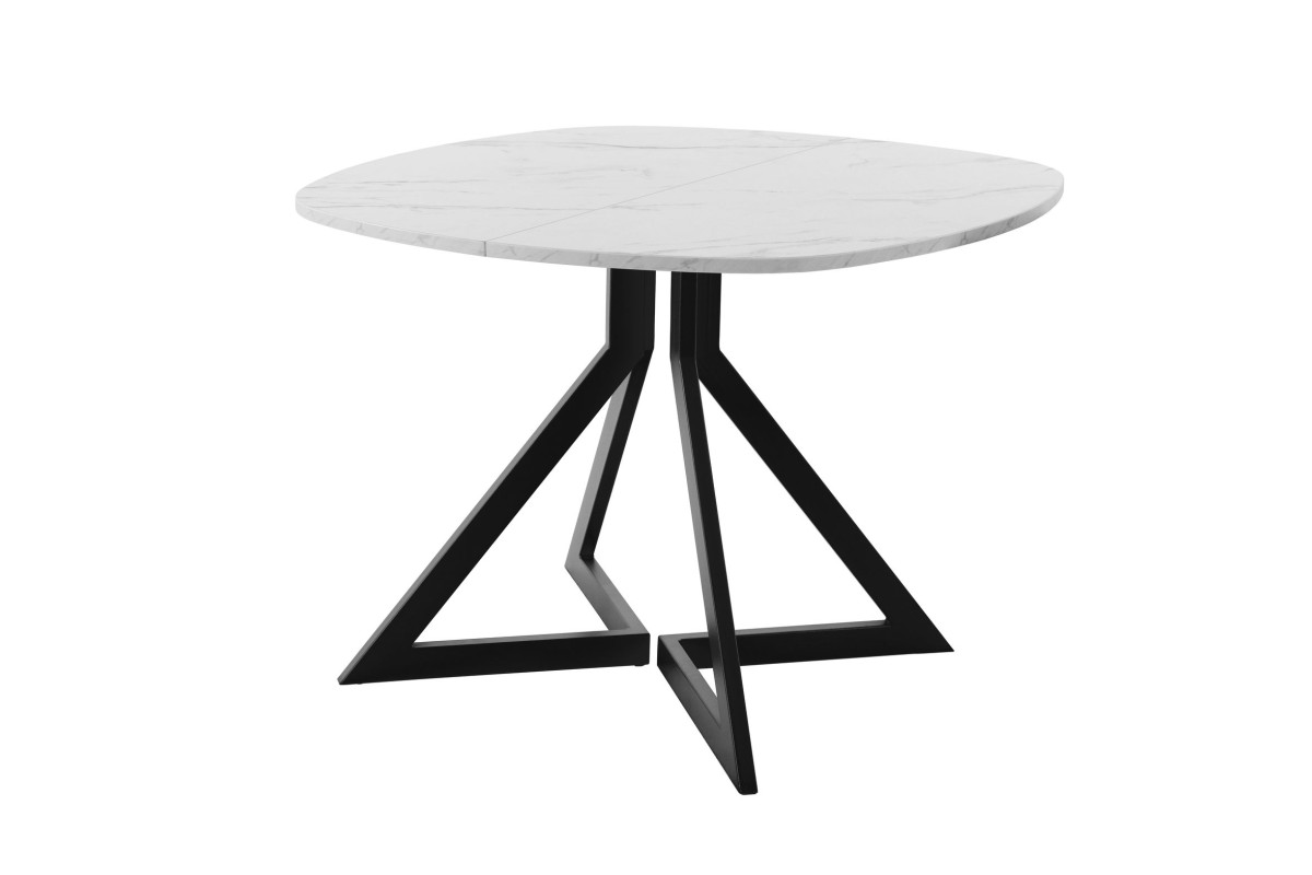 Обеденный стол AMC Elite (серии SLIM) / E20(900) D7 (черный/Мрамор Кристалл)