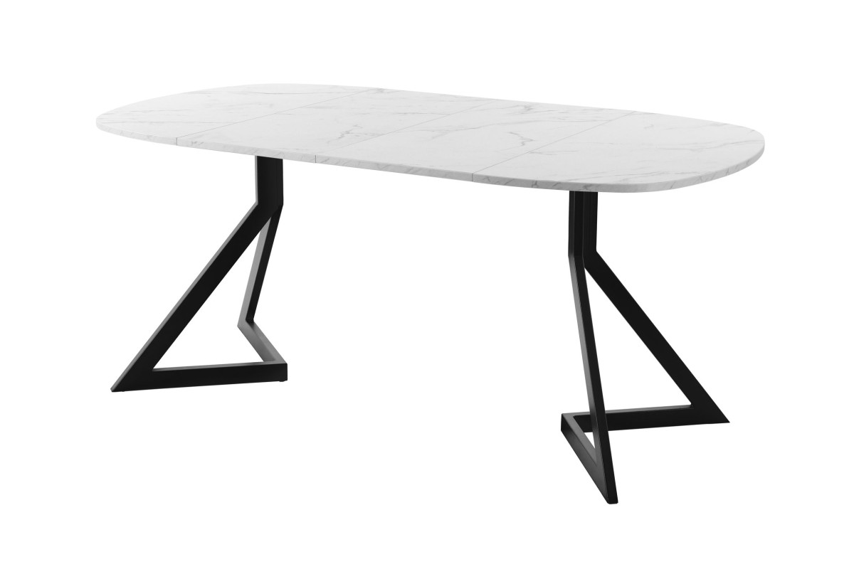 Обеденный стол AMC Elite (серии SLIM) / E20(900) D7 (черный/Мрамор Кристалл)