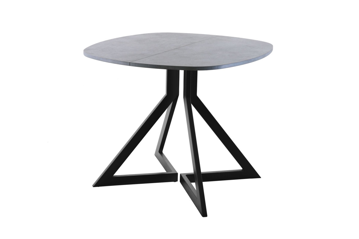 Обеденный стол AMC Elite (серии SLIM) / E20(900) D7 (черный/Бетон Чикаго светло-серый)