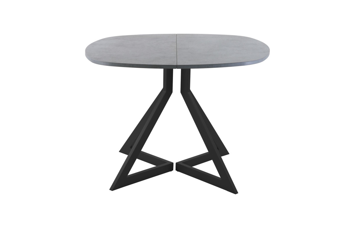 Обеденный стол AMC Elite (серии SLIM) / E20(900) D7 (черный/Бетон Чикаго светло-серый)
