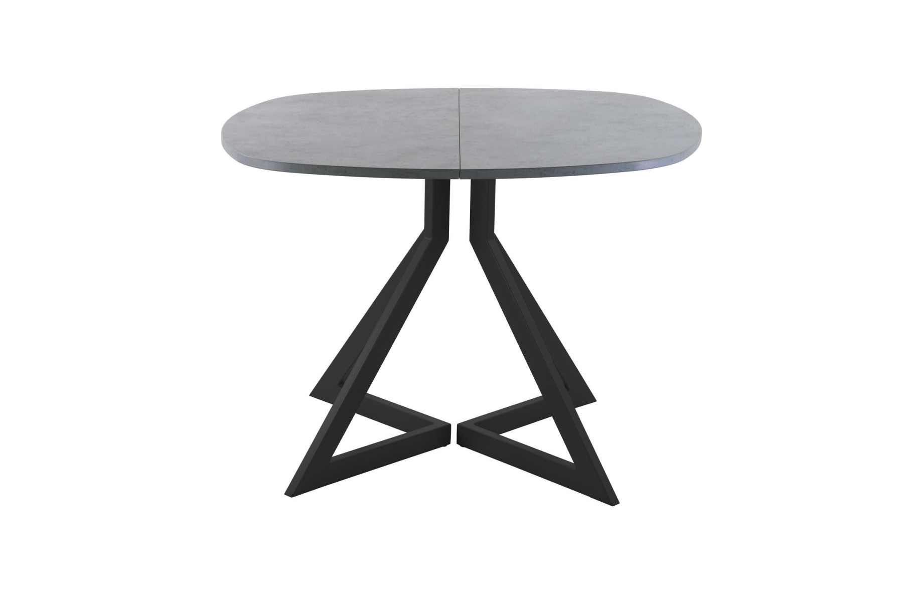 Обеденный стол AMC Elite (серии SLIM) / E20(900) D7 (черный/Бетон Чикаго светло-серый)