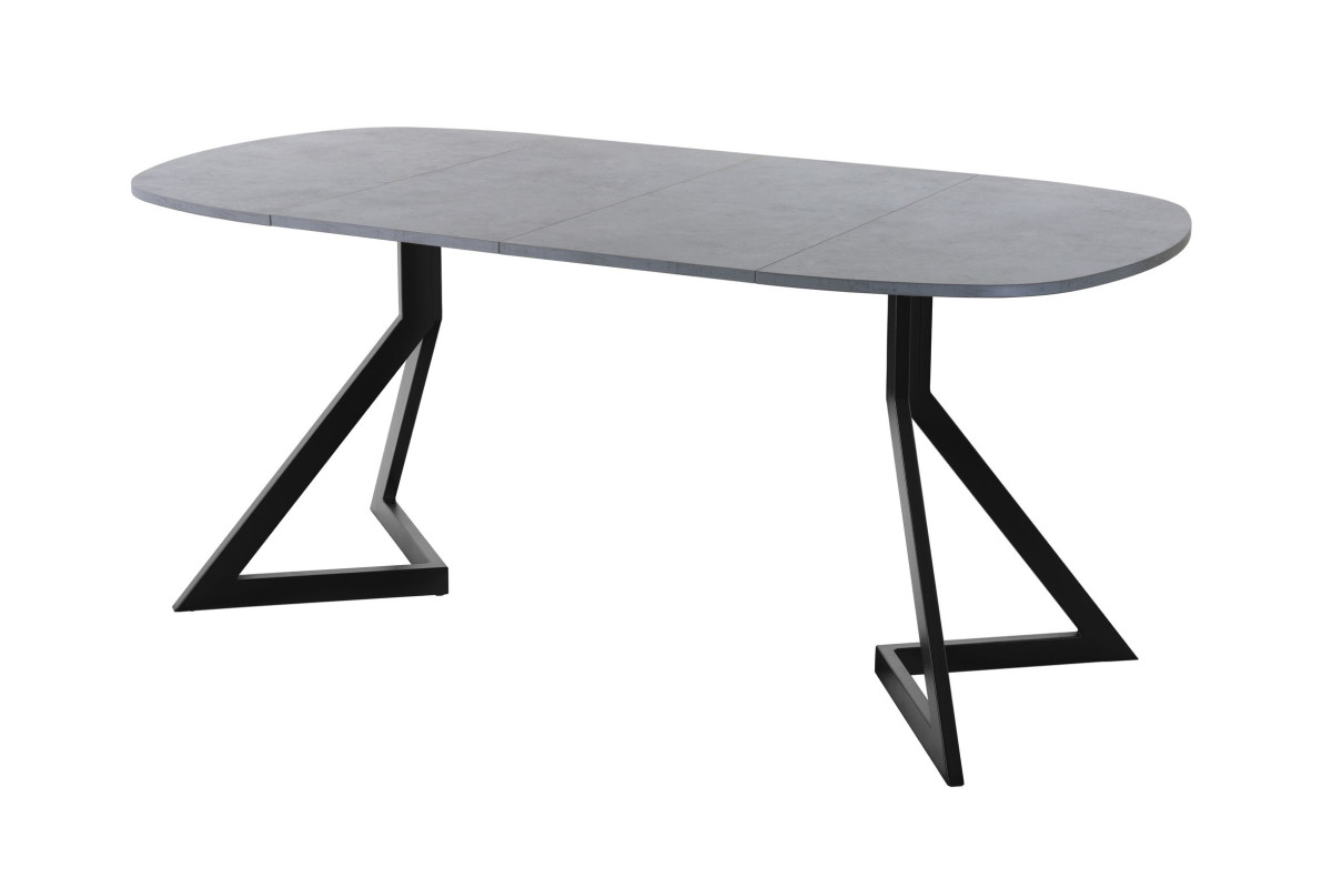 Обеденный стол AMC Elite (серии SLIM) / E20(900) D7 (черный/Бетон Чикаго светло-серый)
