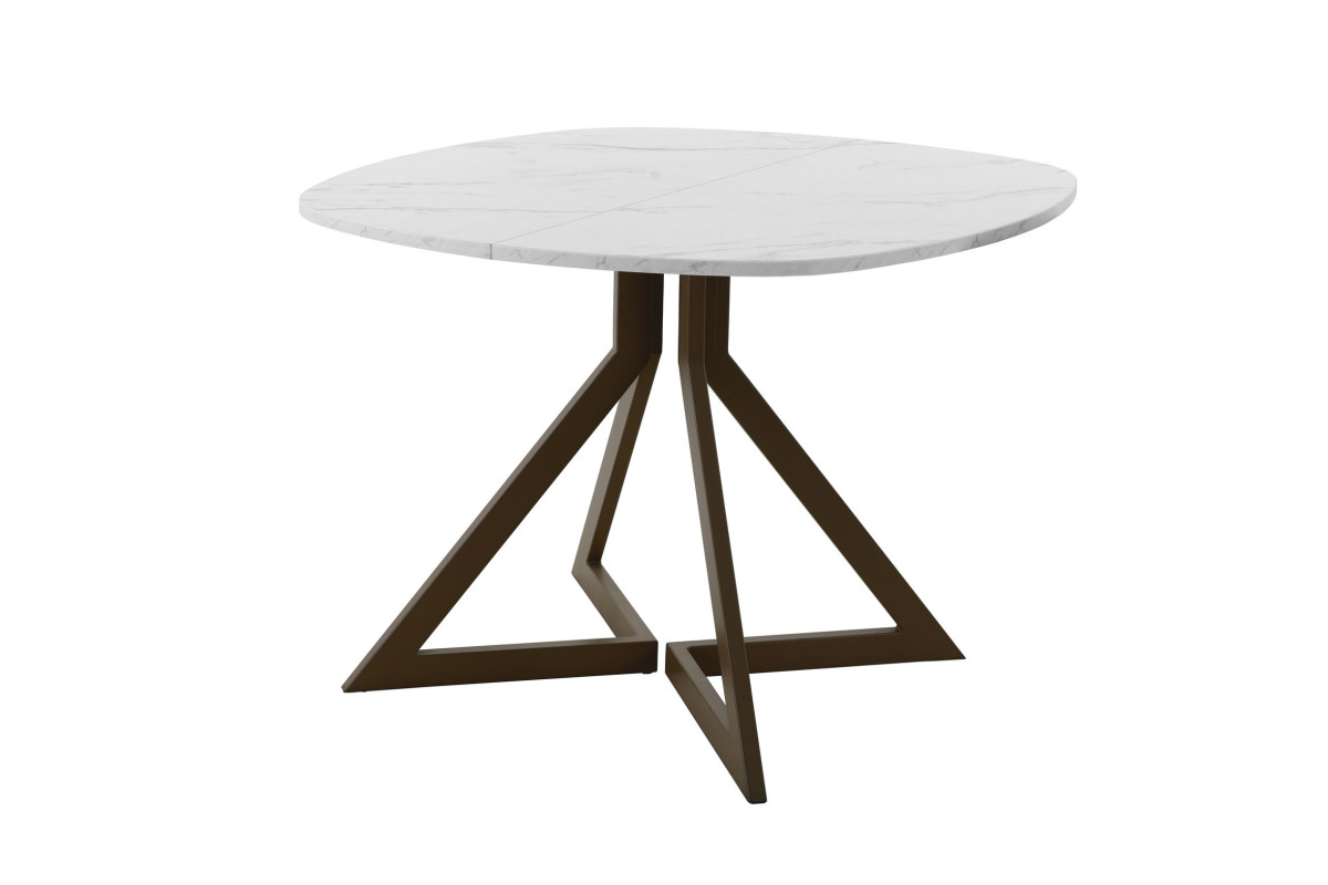 Обеденный стол AMC Elite (серии SLIM) / E20(900) D7 (коричневый/Мрамор Кристалл)