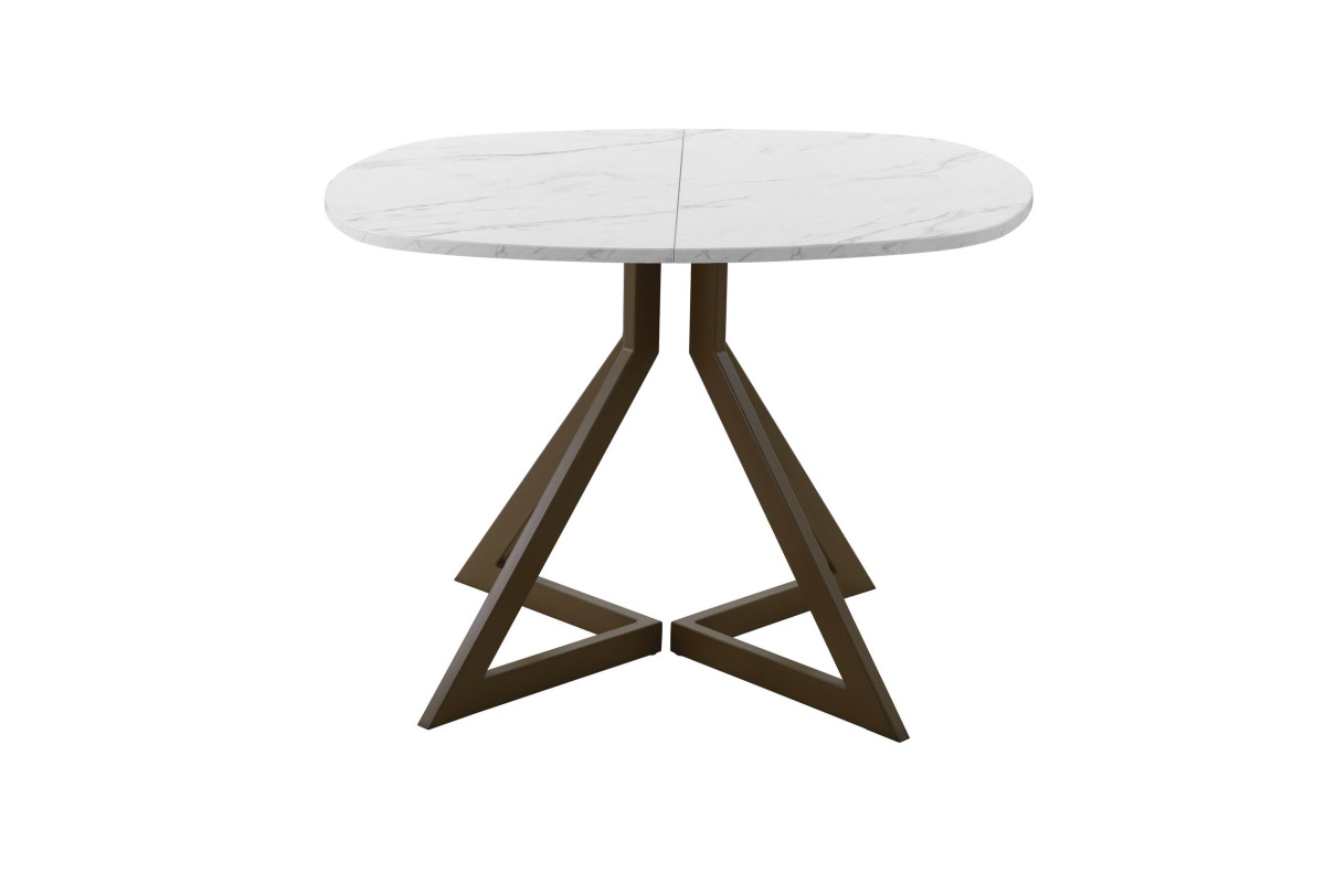 Обеденный стол AMC Elite (серии SLIM) / E20(900) D7 (коричневый/Мрамор Кристалл)