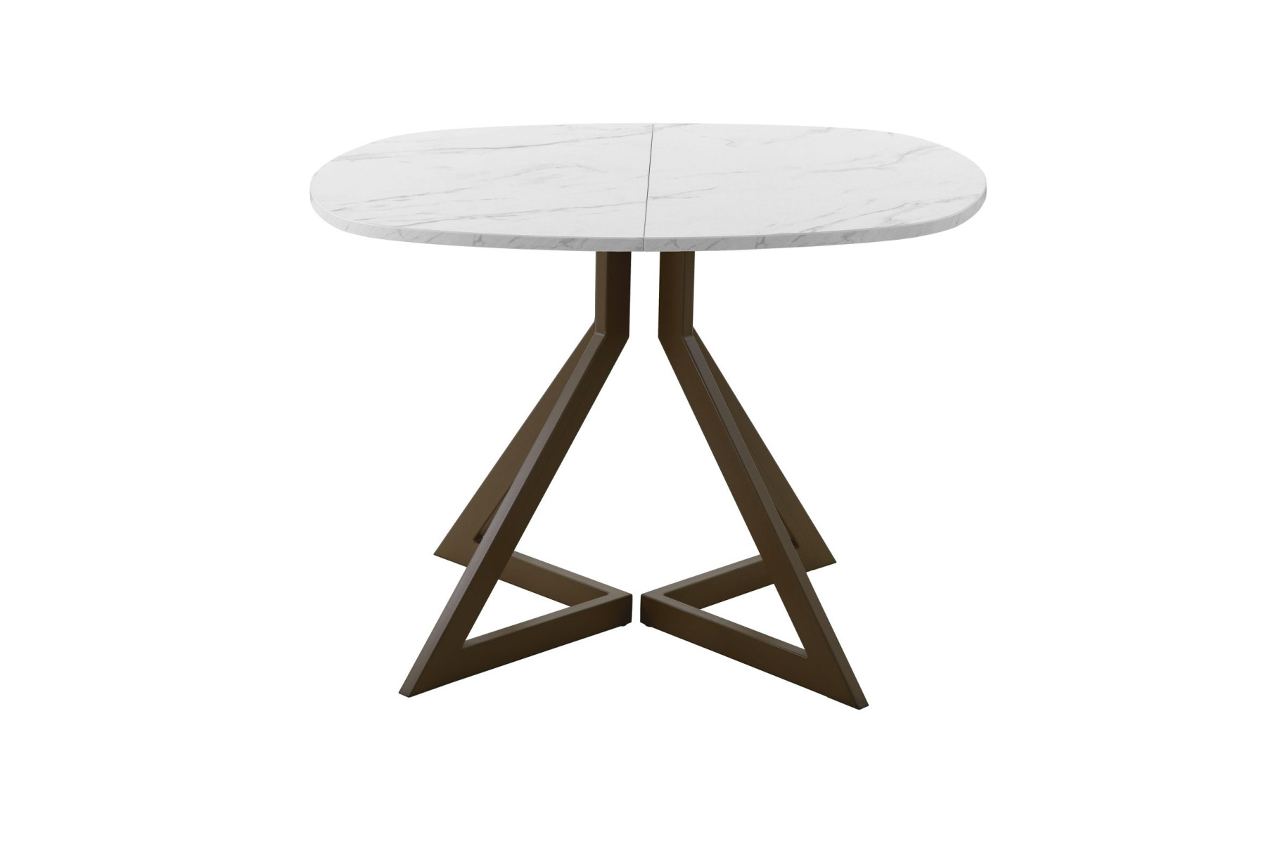 Обеденный стол AMC Elite (серии SLIM) / E20(900) D7 (коричневый/Мрамор Кристалл)