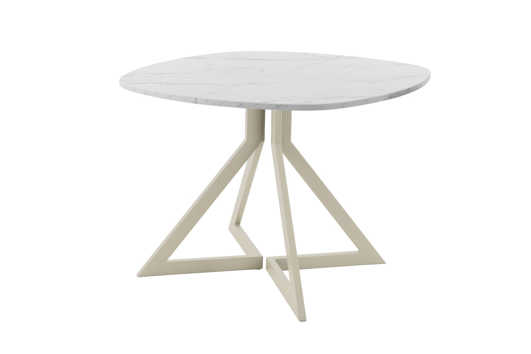 Обеденный стол AMC Elite (серии SLIM) / E20(800) D7 (бежевый/Мрамор Кристалл)