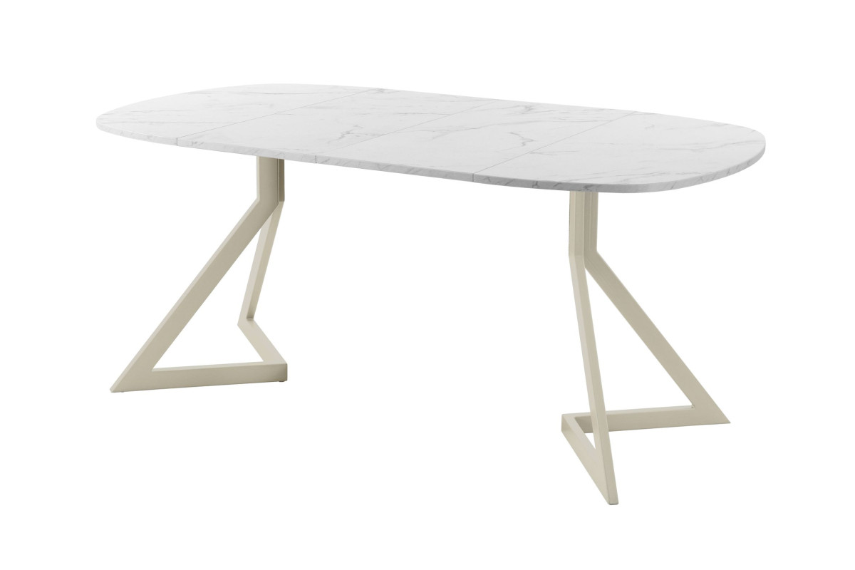 Обеденный стол AMC Elite (серии SLIM) / E20(800) D7 (бежевый/Мрамор Кристалл)