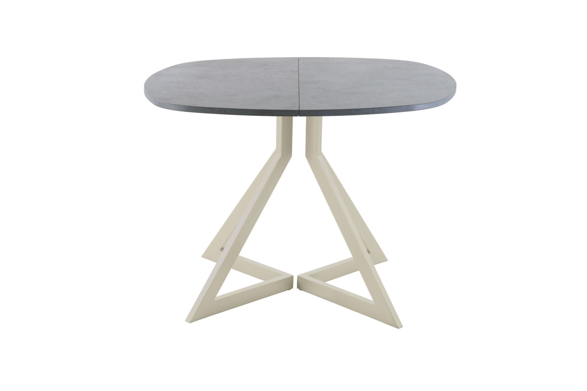 Обеденный стол AMC Elite (серии SLIM) / E20(800) D7 (бежевый/Бетон Чикаго светло-серый)