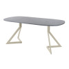 Обеденный стол AMC Elite (серии SLIM) / E20(800) D7 (бежевый/Бетон Чикаго светло-серый)