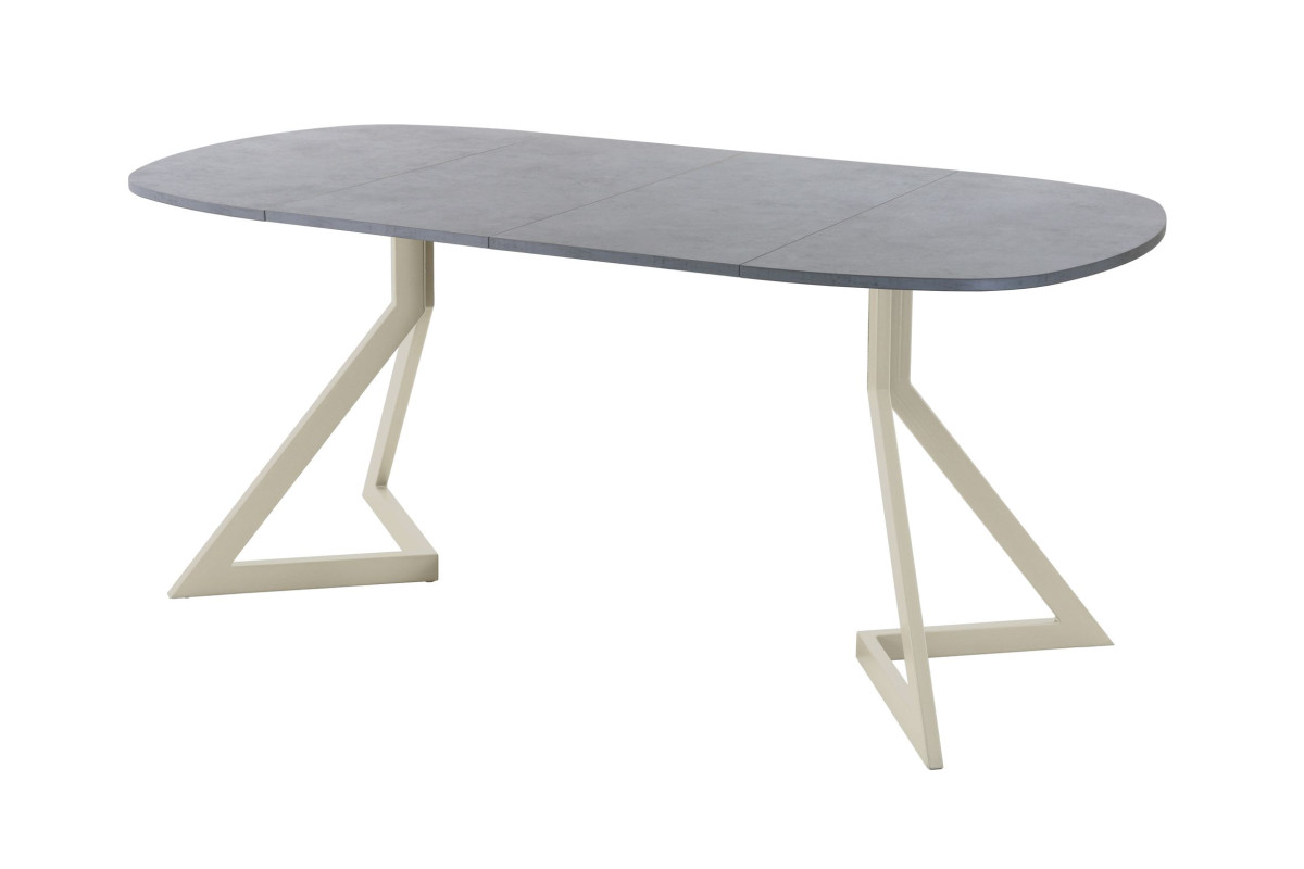 Обеденный стол AMC Elite (серии SLIM) / E20(800) D7 (бежевый/Бетон Чикаго светло-серый)