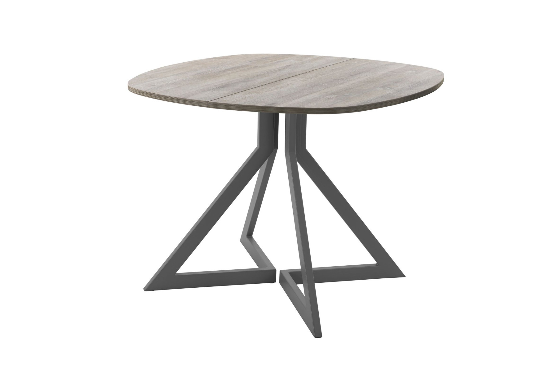 Обеденный стол AMC Elite (серии SLIM) / E20(800) D7 (графит/Дуб Уайт-Ривер песочно-бежевый)