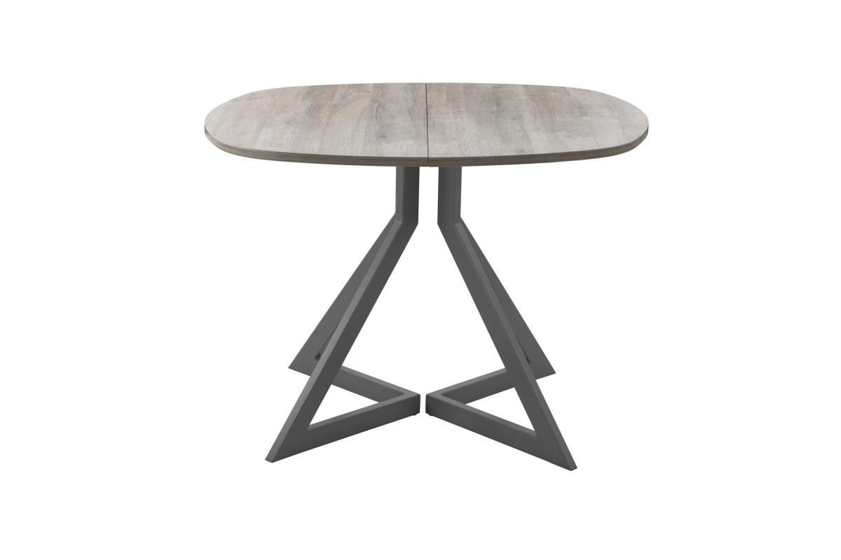 Обеденный стол AMC Elite (серии SLIM) / E20(800) D7 (графит/Дуб Уайт-Ривер песочно-бежевый)