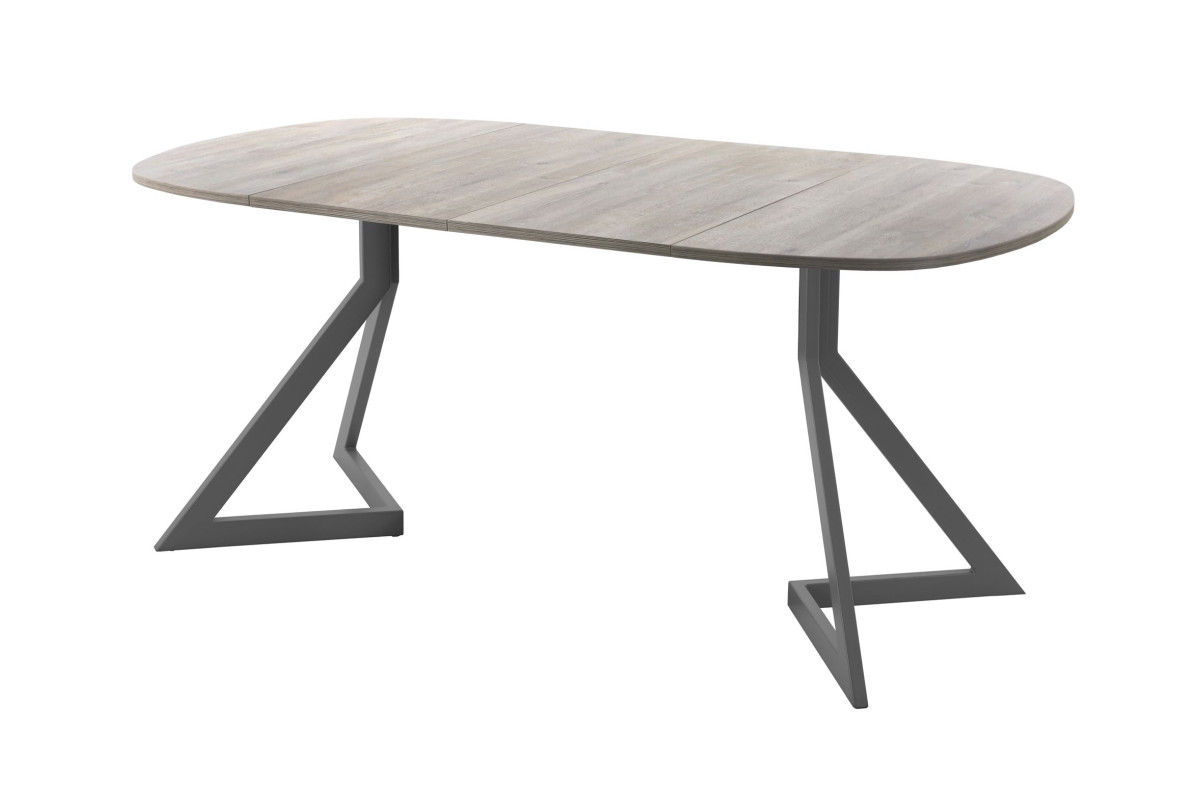 Обеденный стол AMC Elite (серии SLIM) / E20(800) D7 (графит/Дуб Уайт-Ривер песочно-бежевый)