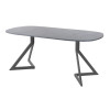 Обеденный стол AMC Elite (серии SLIM) / E20(800) D7 (графит/Бетон Чикаго светло-серый)