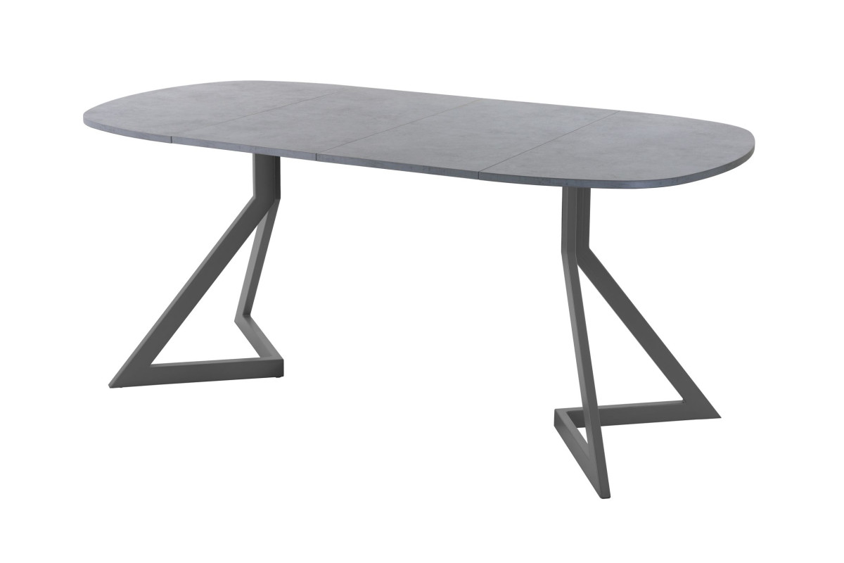 Обеденный стол AMC Elite (серии SLIM) / E20(800) D7 (графит/Бетон Чикаго светло-серый)