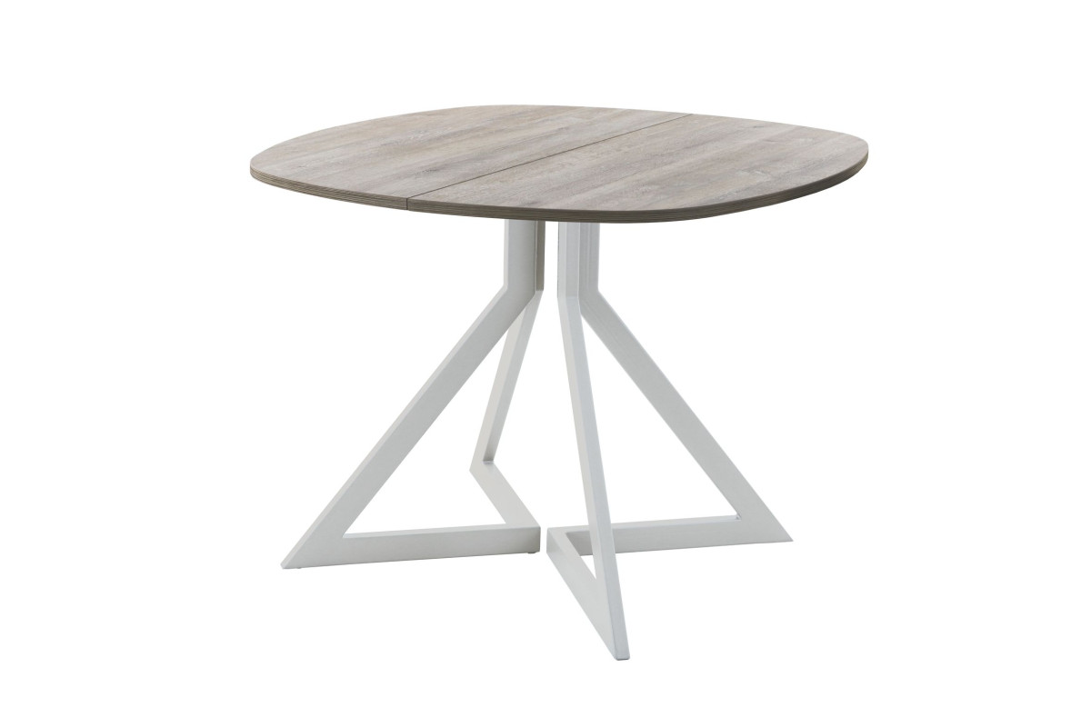 Обеденный стол AMC Elite (серии SLIM) / E20(800) D7 (серебро/Дуб Уайт-Ривер песочно-бежевый)