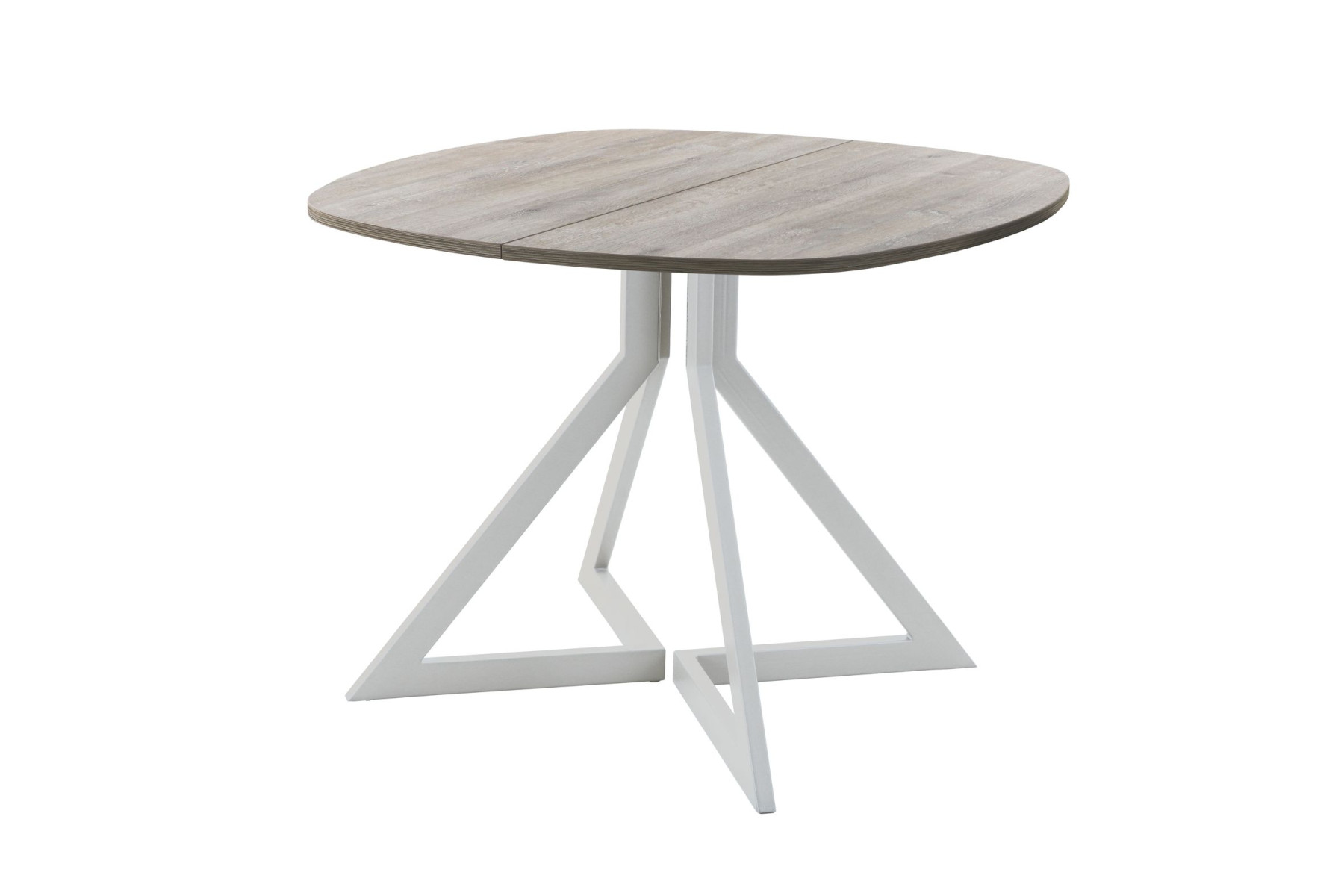 Обеденный стол AMC Elite (серии SLIM) / E20(800) D7 (серебро/Дуб Уайт-Ривер песочно-бежевый)