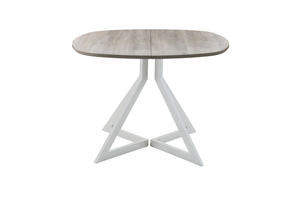 Обеденный стол AMC Elite (серии SLIM) / E20(800) D7 (серебро/Дуб Уайт-Ривер песочно-бежевый)