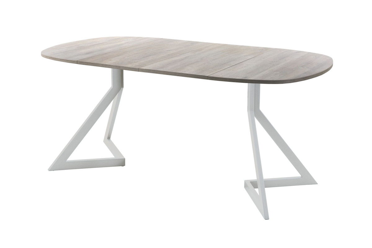 Обеденный стол AMC Elite (серии SLIM) / E20(800) D7 (серебро/Дуб Уайт-Ривер песочно-бежевый)