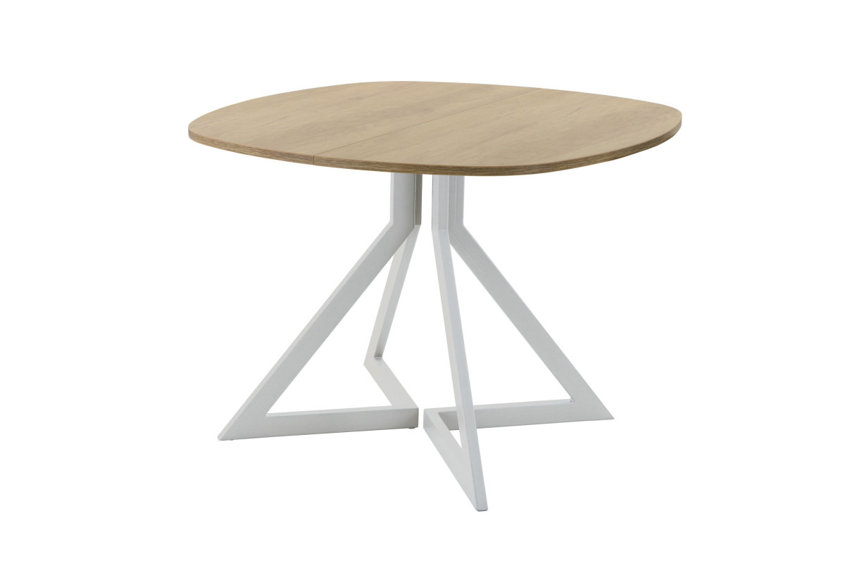 Обеденный стол AMC Elite (серии SLIM) / E20(800) D7 (серебро/Дуб Небраска Натуральный)