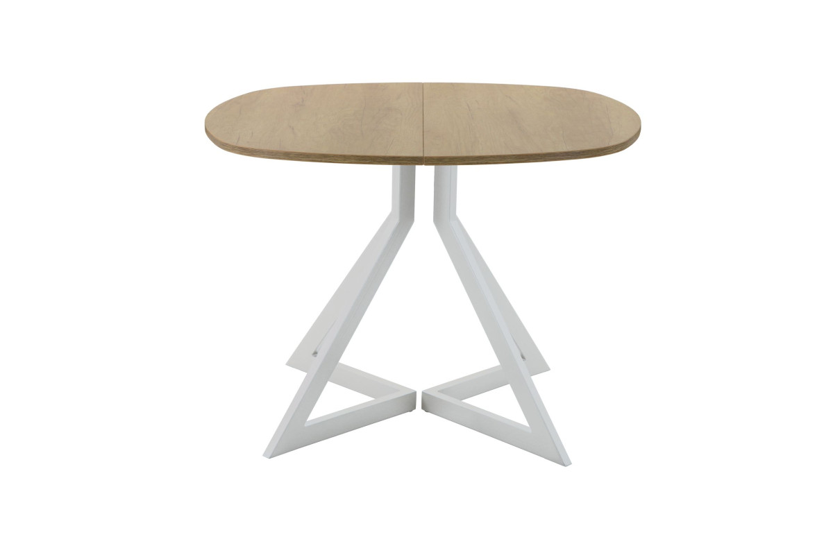 Обеденный стол AMC Elite (серии SLIM) / E20(800) D7 (серебро/Дуб Небраска Натуральный)