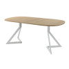 Обеденный стол AMC Elite (серии SLIM) / E20(800) D7 (серебро/Дуб Небраска Натуральный)