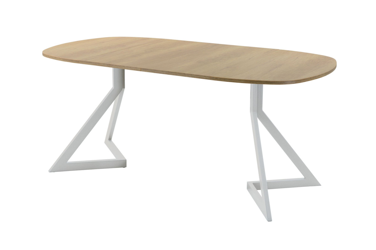 Обеденный стол AMC Elite (серии SLIM) / E20(800) D7 (серебро/Дуб Небраска Натуральный)
