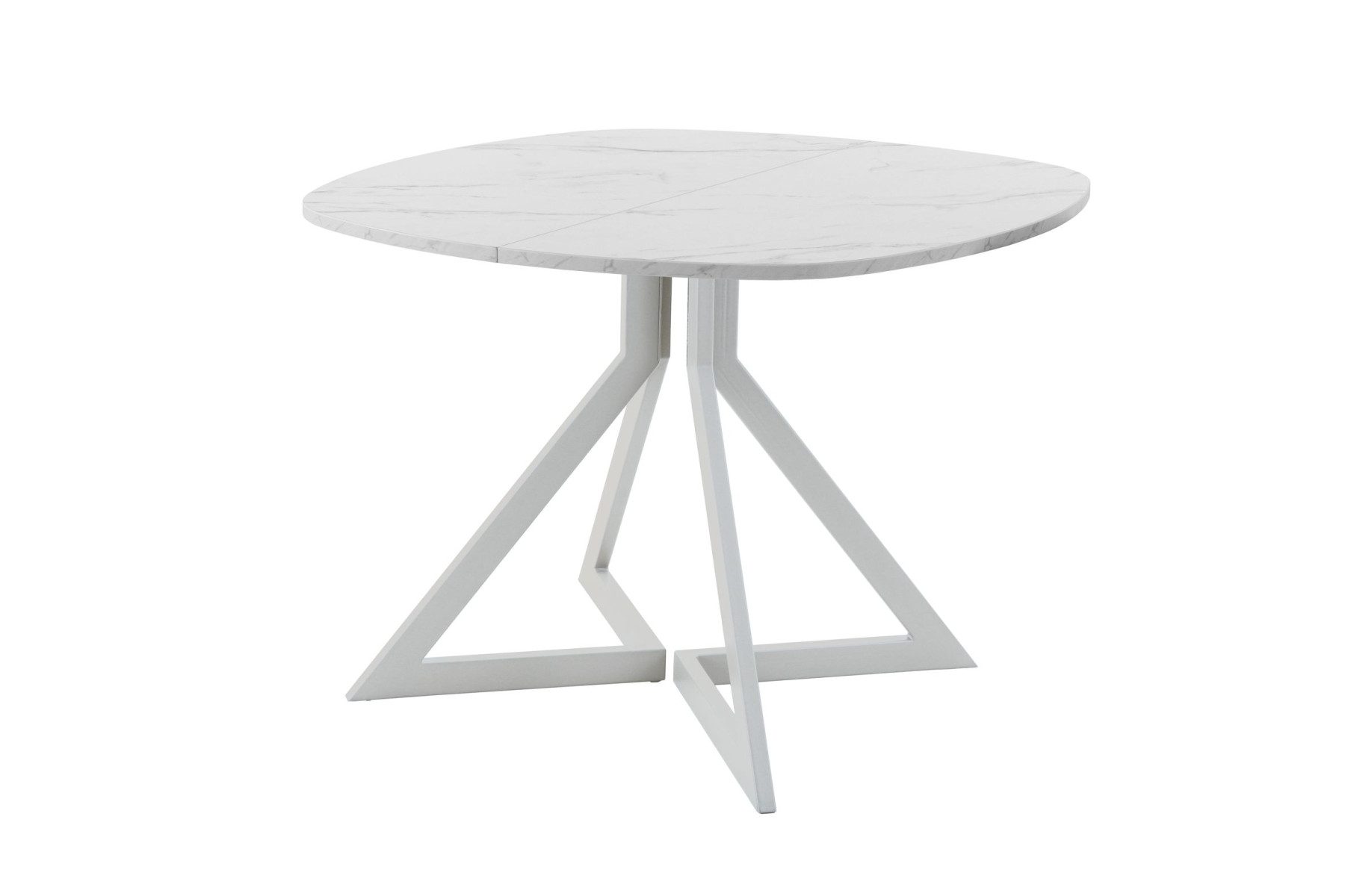 Обеденный стол AMC Elite (серии SLIM) / E20(900) D7 (серебро/Мрамор Кристалл)