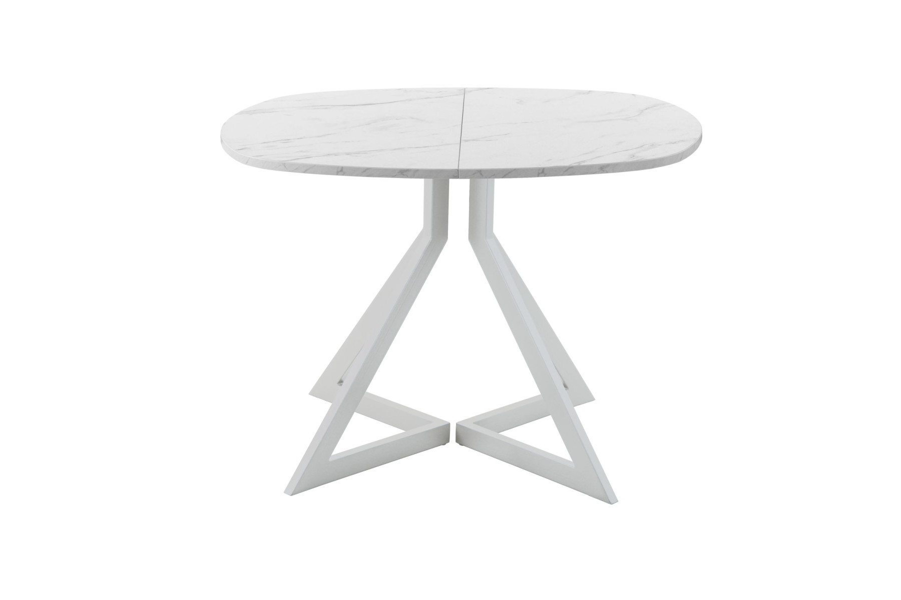 Обеденный стол AMC Elite (серии SLIM) / E20(900) D7 (серебро/Мрамор Кристалл)