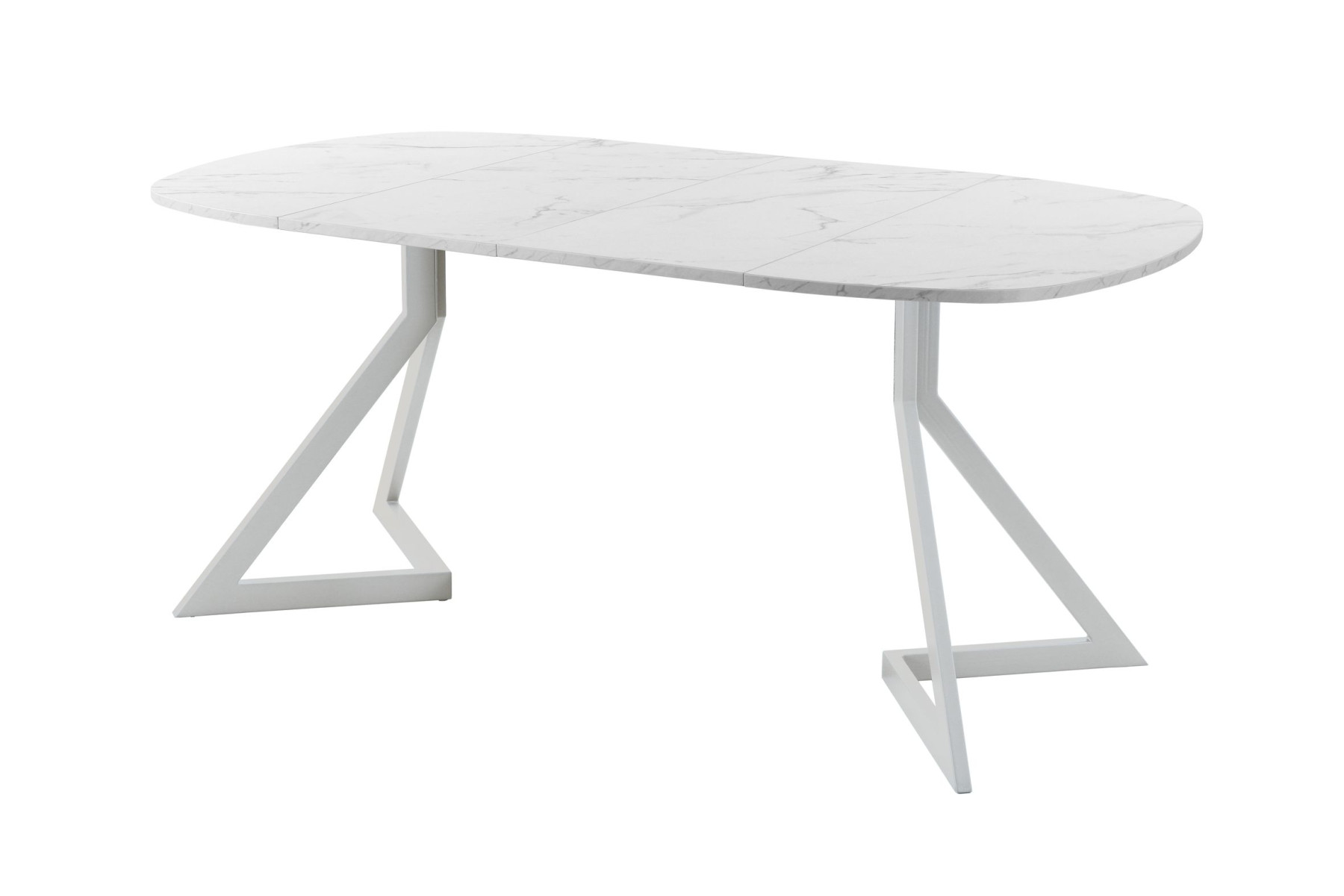 Обеденный стол AMC Elite (серии SLIM) / E20(900) D7 (серебро/Мрамор Кристалл)
