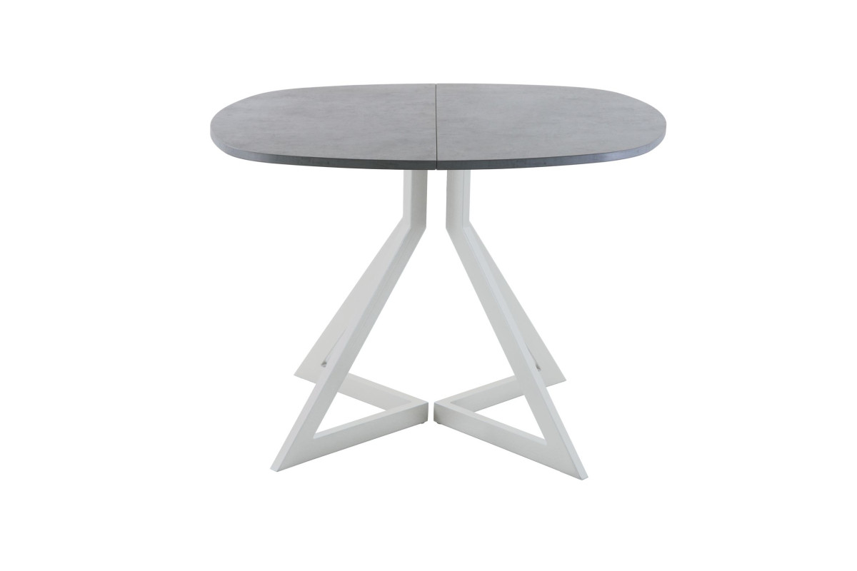 Обеденный стол AMC Elite (серии SLIM) / E20(900) D7 (серебро/Бетон Чикаго светло-серый)