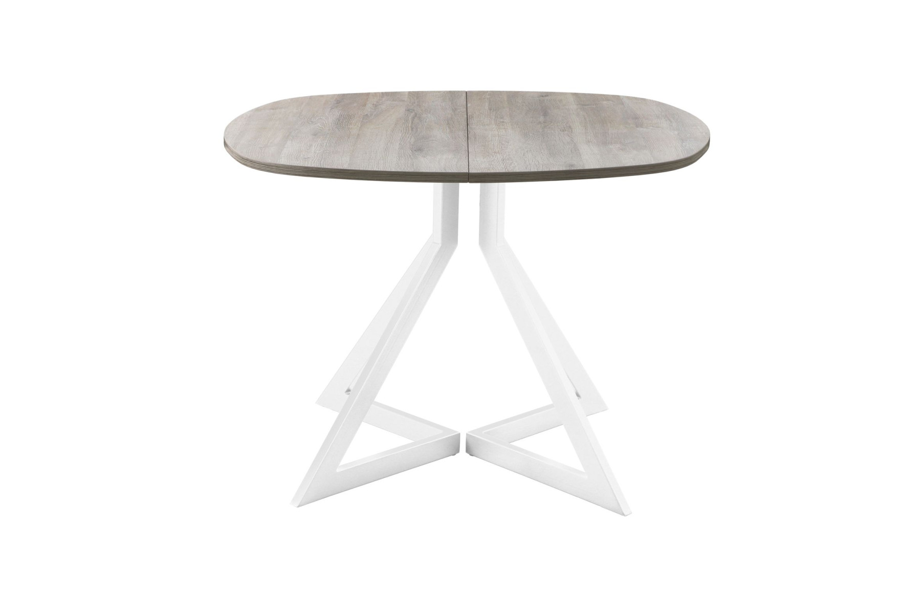 Обеденный стол AMC Elite (серии SLIM) / E20(800) D7 (белый/Дуб Уайт-Ривер песочно-бежевый)