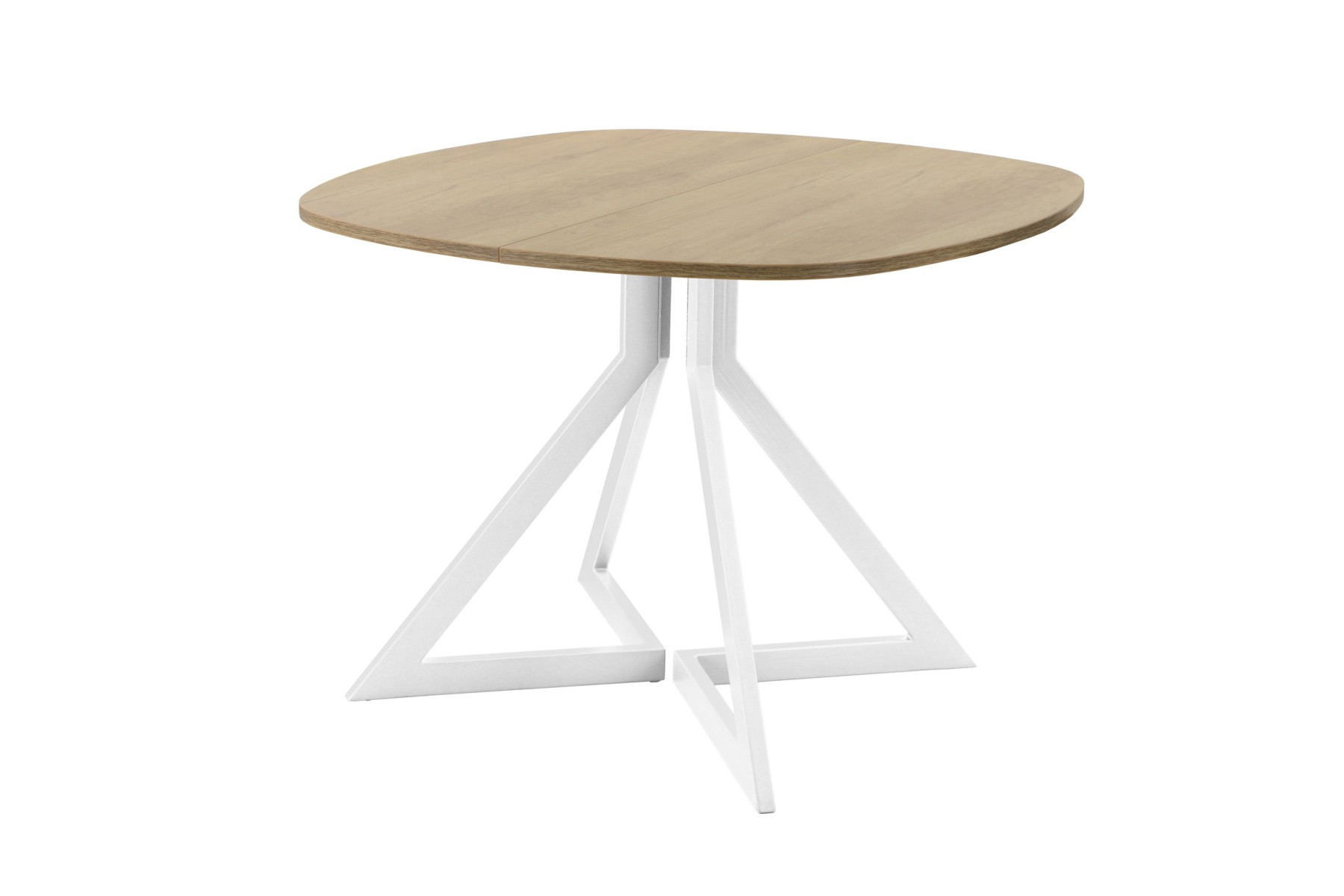 Обеденный стол AMC Elite (серии SLIM) / E20(800) D7 (белый/Дуб Небраска Натуральный)