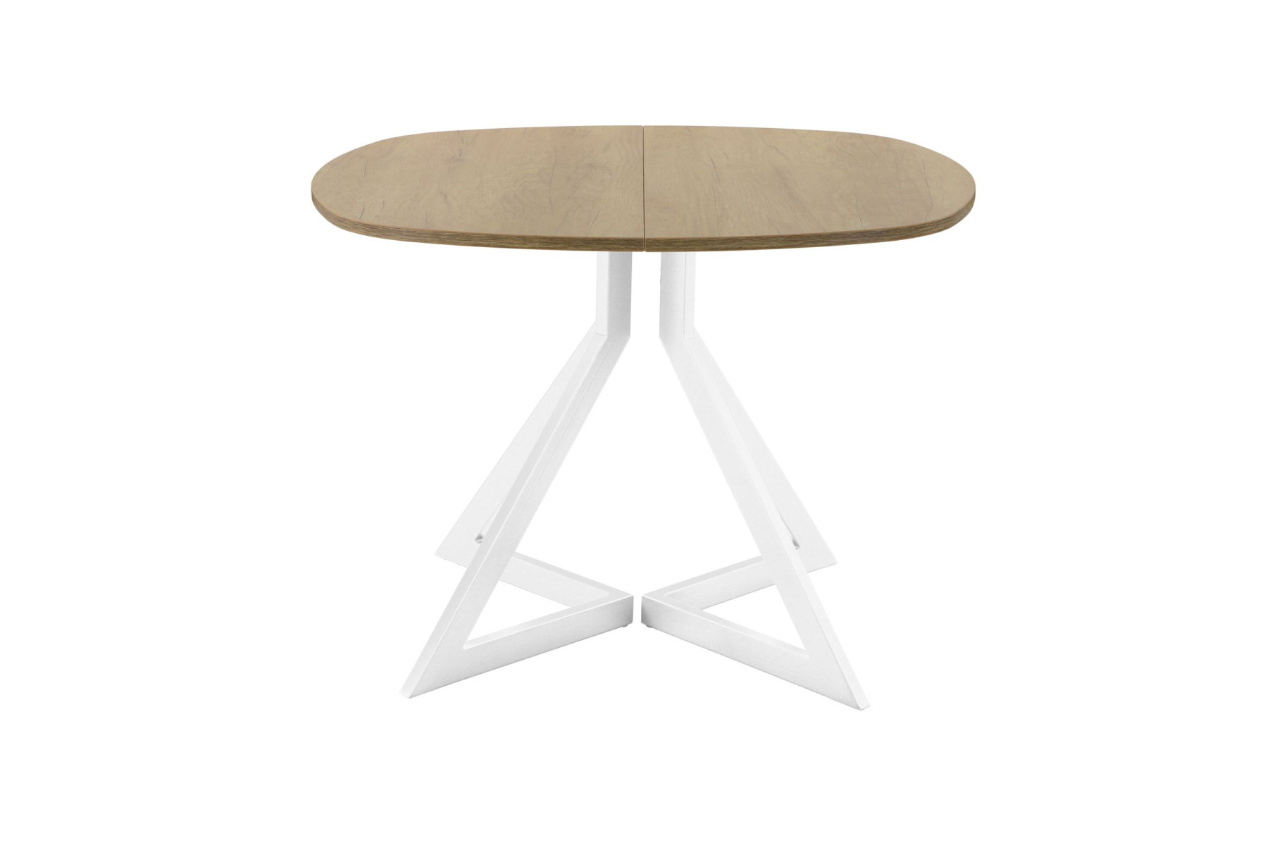 Обеденный стол AMC Elite (серии SLIM) / E20(800) D7 (белый/Дуб Небраска Натуральный)