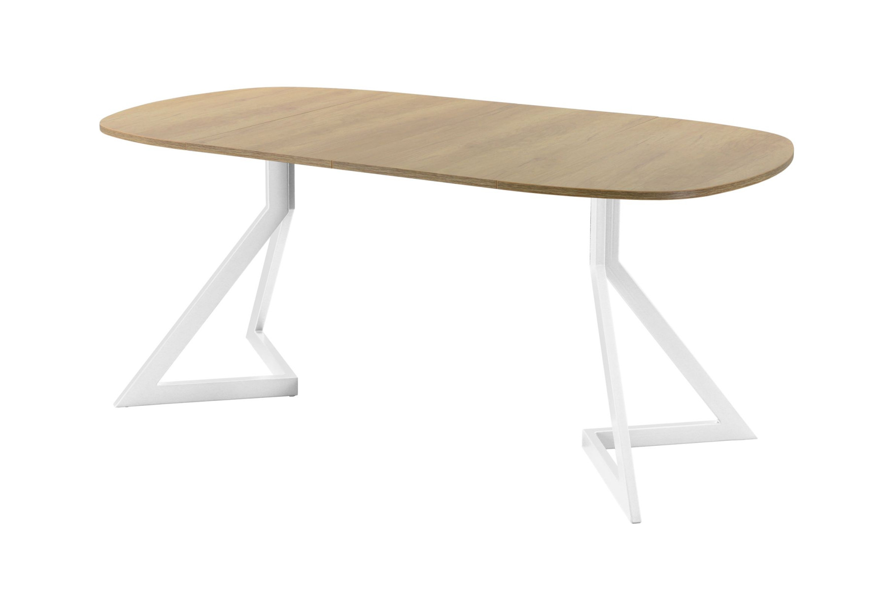 Обеденный стол AMC Elite (серии SLIM) / E20(800) D7 (белый/Дуб Небраска Натуральный)