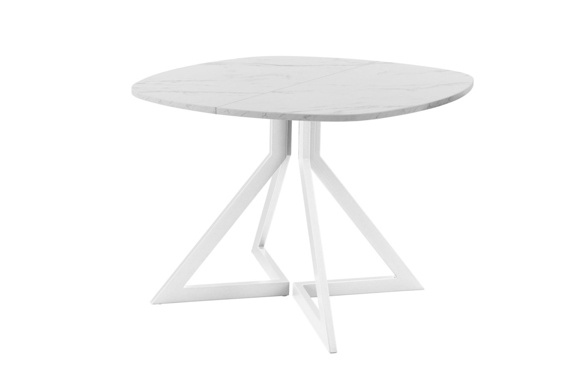 Обеденный стол AMC Elite (серии SLIM) / E20(900) D7 (белый/Мрамор Кристалл)